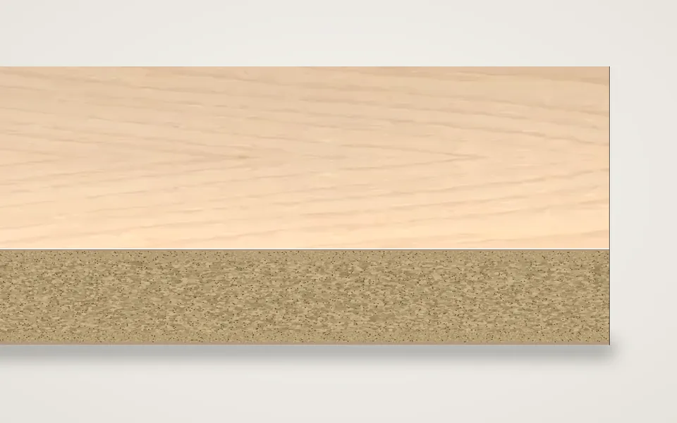 Ahorn amerikanisch furnierte Spanplatte 19 mm – 600 × 800 mm, Zuschnitt nach Maß