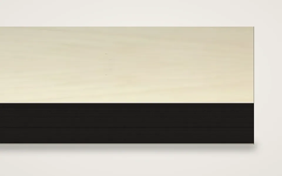 Ahorn europäisch furnierte MDF-Platte schwarz durchgefärbt 20 mm – 500 × 1000 mm, Zuschnitt nach Maß