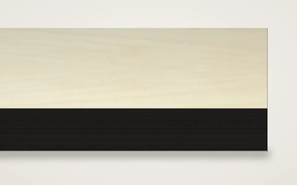 Ahorn furnierte MDF-Platte schwarz durchgefärbt 20 mm – 600 × 800 mm, Zuschnitt nach Maß