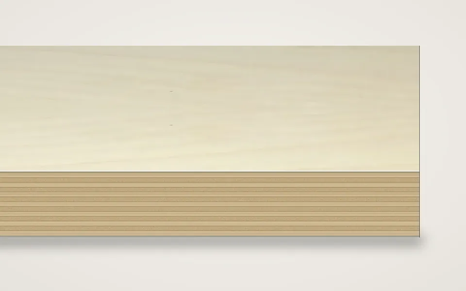 Ahorn furnierte Multiplexplatte (Birke) 19 mm – 600 × 800 mm, Zuschnitt nach Maß