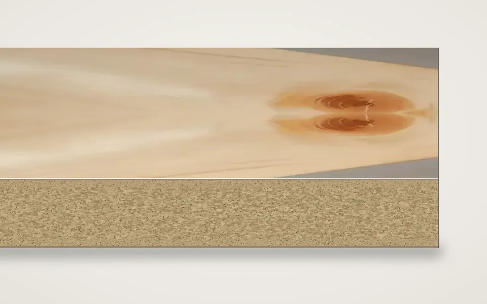 Astfichte furnierte Spanplatte 19 mm – 600 × 800 mm, Zuschnitt nach Maß