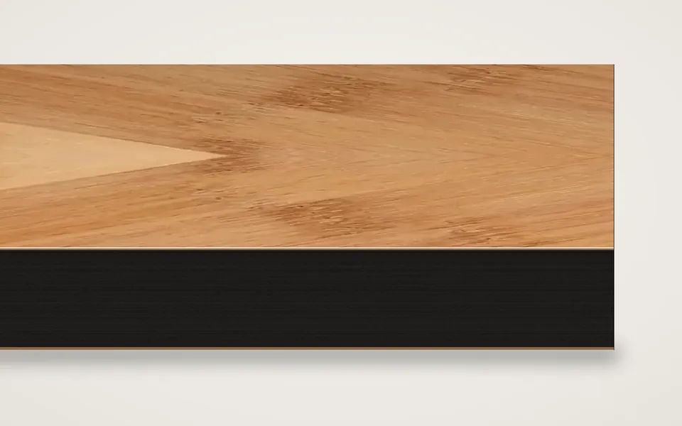 Bambus furnierte MDF-Platte schwarz durchgefärbt 20 mm – 600 × 800 mm, Zuschnitt nach Maß