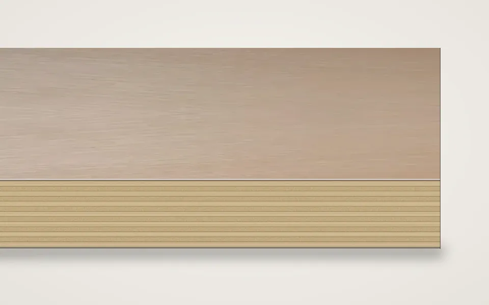 Birke gemessert furnierte Multiplexplatte (Birke) 19 mm – 500 × 1000 mm, Zuschnitt nach Maß
