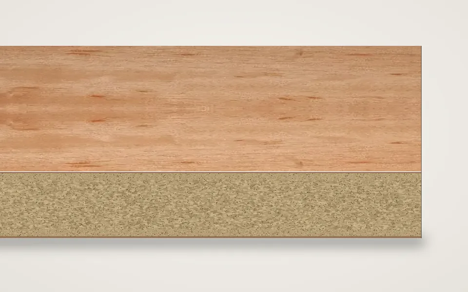 Bossé furnierte Spanplatte 19 mm – 600 × 800 mm, Zuschnitt nach Maß