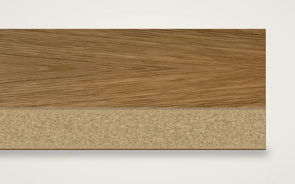 Brauneiche furnierte Spanplatte 19 mm – 600 × 800 mm, Zuschnitt nach Maß