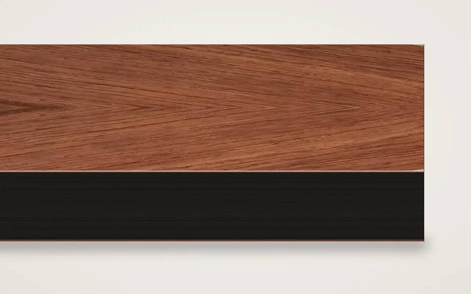 Bubinga furnierte MDF-Platte schwarz durchgefärbt 20 mm – 600 × 800 mm, Zuschnitt nach Maß