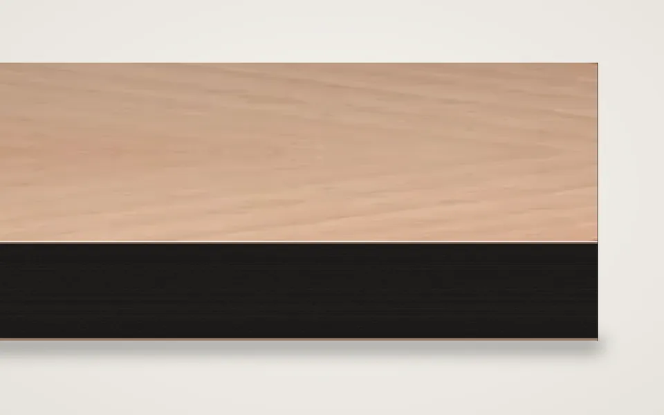 Buche gedämpft furnierte MDF-Platte schwarz durchgefärbt 20 mm – 600 × 800 mm, Zuschnitt nach Maß