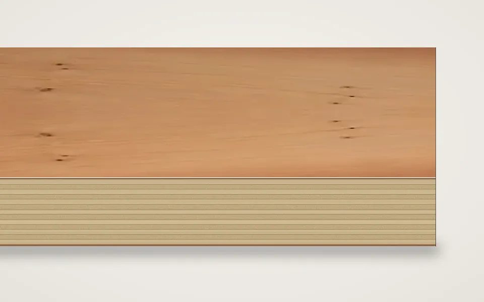 Eibe furnierte Multiplexplatte (Birke) 19 mm – 600 × 800 mm, Zuschnitt nach Maß