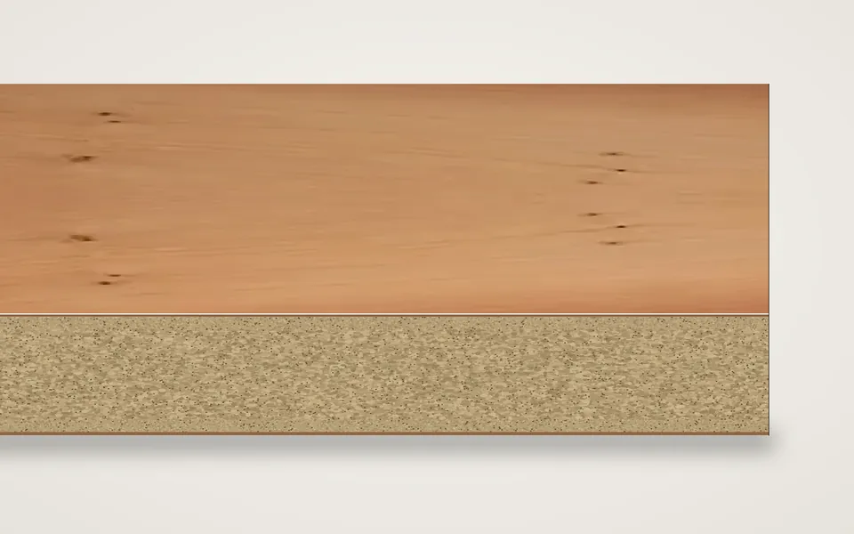 Eibe furnierte Spanplatte 19 mm – 600 × 800 mm, Zuschnitt nach Maß