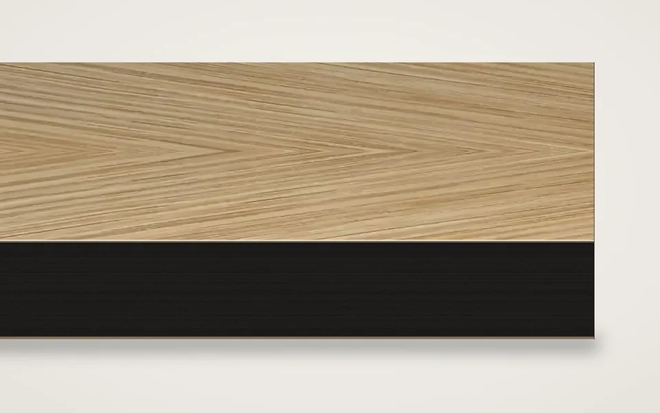 Eiche amerikanisch furnierte MDF-Platte schwarz durchgefärbt 20 mm – 500 × 1000 mm, Zuschnitt nach Maß