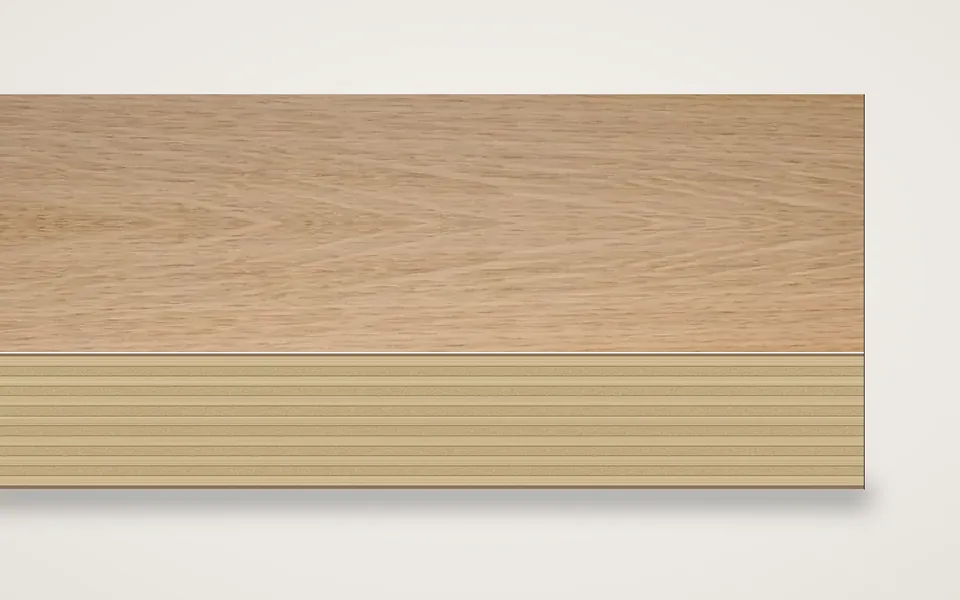 Eiche europäisch furnierte Multiplexplatte (Birke) 19 mm – 500 × 1000 mm, Zuschnitt nach Maß