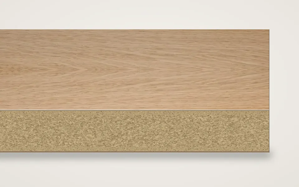 Eiche europäisch furnierte Spanplatte 19 mm – 600 × 800 mm, Zuschnitt nach Maß