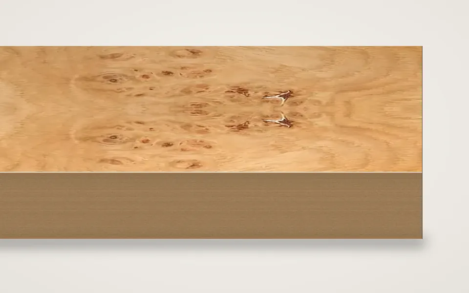 Eiche Maser furnierte MDF-Platte 19 mm – 500 × 1000 mm, Zuschnitt nach Maß
