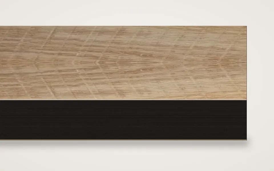 Eiche sägerau furnierte MDF-Platte schwarz durchgefärbt 20 mm – 600 × 800 mm, Zuschnitt nach Maß