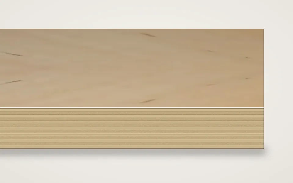 Erle furnierte Multiplexplatte (Birke) 19 mm – 600 × 800 mm, Zuschnitt nach Maß