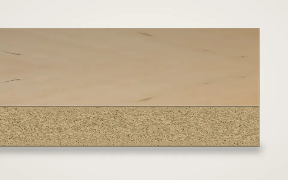 Erle furnierte Spanplatte 19 mm – 600 × 800 mm, Zuschnitt nach Maß