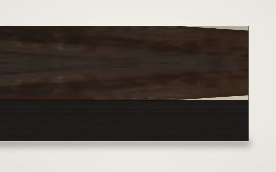 Eukalyptus geräuchert furnierte MDF-Platte schwarz durchgefärbt 20 mm – 500 × 1000 mm, Zuschnitt nach Maß