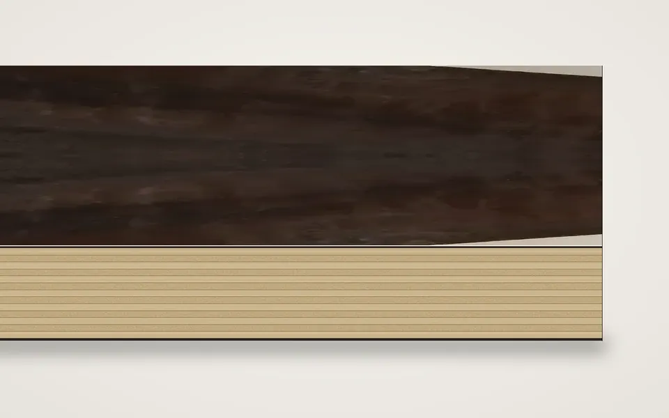 Eukalyptus geräuchert furnierte Multiplexplatte (Birke) 19 mm – 600 × 800 mm, Zuschnitt nach Maß