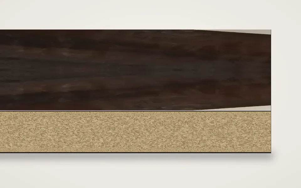 Eukalyptus geräuchert furnierte Spanplatte 19 mm – 500 × 1000 mm, Zuschnitt nach Maß