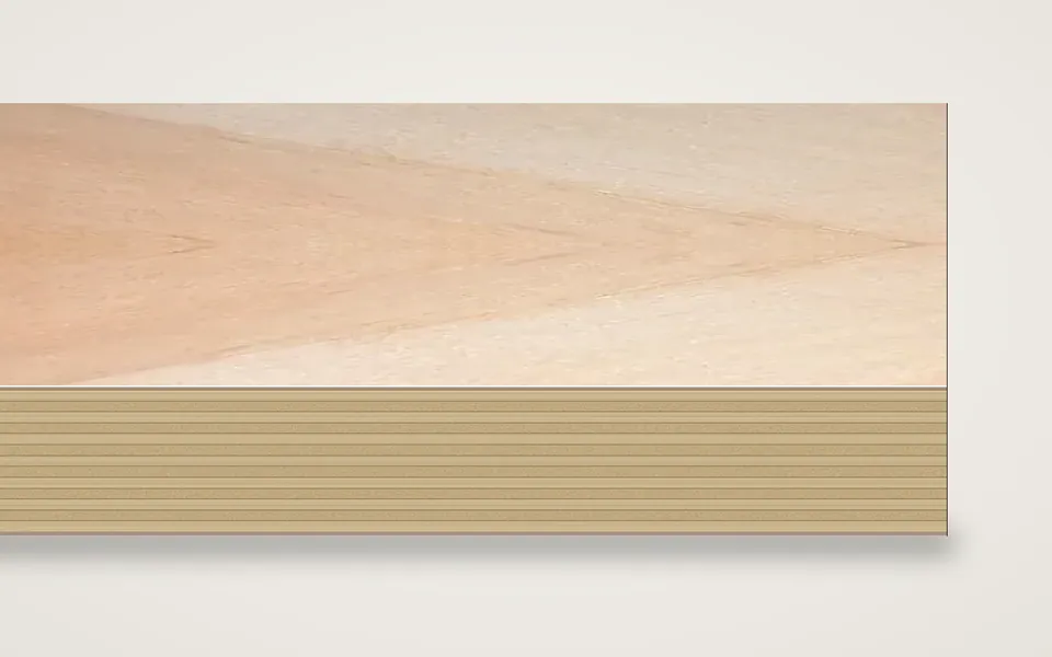 Hemlock furnierte Multiplexplatte (Birke) 19 mm – 600 × 800 mm, Zuschnitt nach Maß