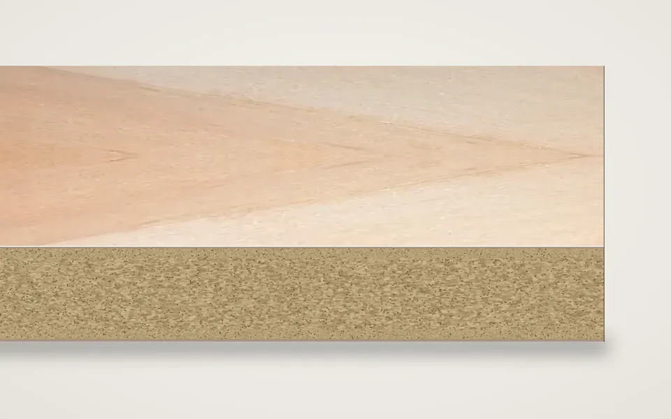 Hemlock furnierte Spanplatte 19 mm – 600 × 800 mm, Zuschnitt nach Maß