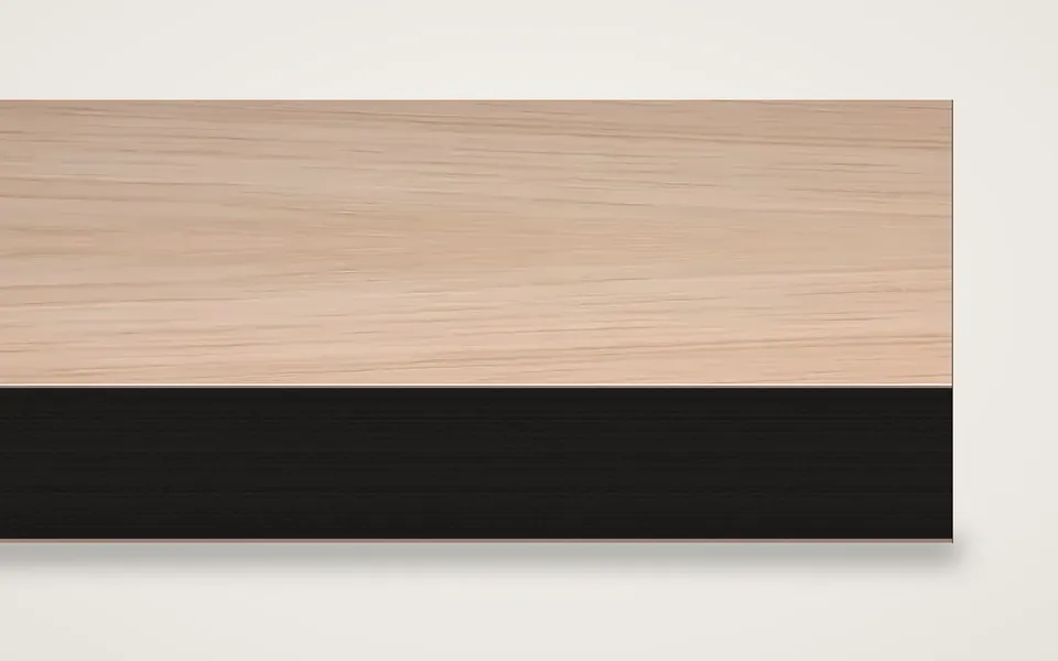 Hickory furnierte MDF-Platte schwarz durchgefärbt 20 mm – 500 × 1000 mm, Zuschnitt nach Maß