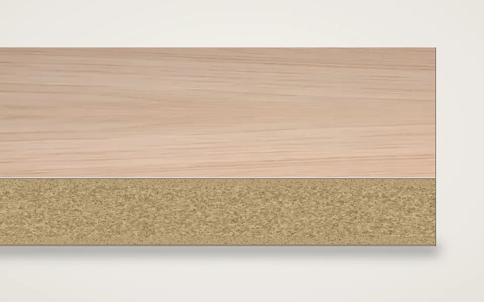 Hickory furnierte Spanplatte 19 mm – 600 × 800 mm, Zuschnitt nach Maß