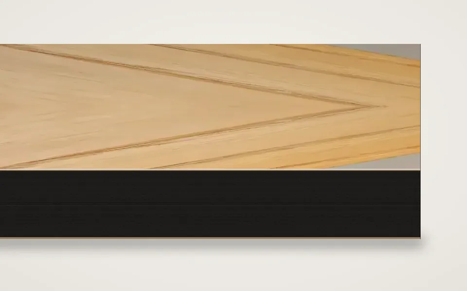 Kastanie furnierte MDF-Platte schwarz durchgefärbt 20 mm – 500 × 1000 mm, Zuschnitt nach Maß