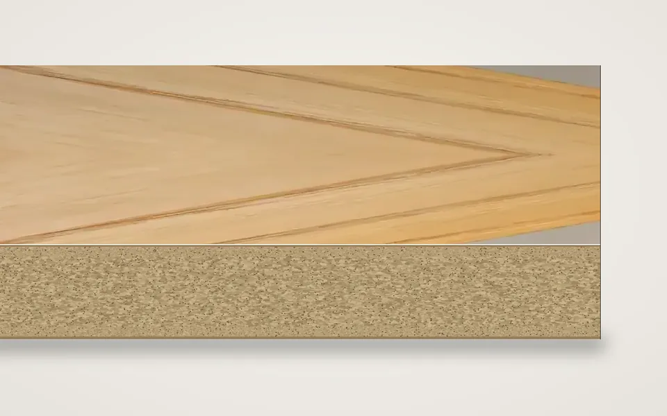 Kastanie furnierte Spanplatte 19 mm – 600 × 800 mm, Zuschnitt nach Maß