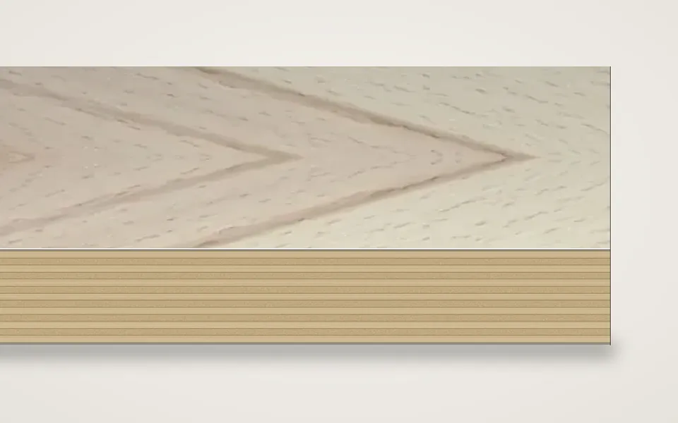 Kernbuche furnierte Multiplexplatte (Birke) 19 mm – 600 × 800 mm, Zuschnitt nach Maß