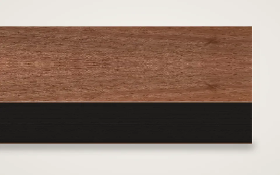 Khaya furnierte MDF-Platte schwarz durchgefärbt 20 mm – 500 × 1000 mm, Zuschnitt nach Maß
