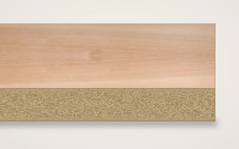 Kirsche europäisch furnierte Spanplatte 19 mm – 500 × 1000 mm, Zuschnitt nach Maß
