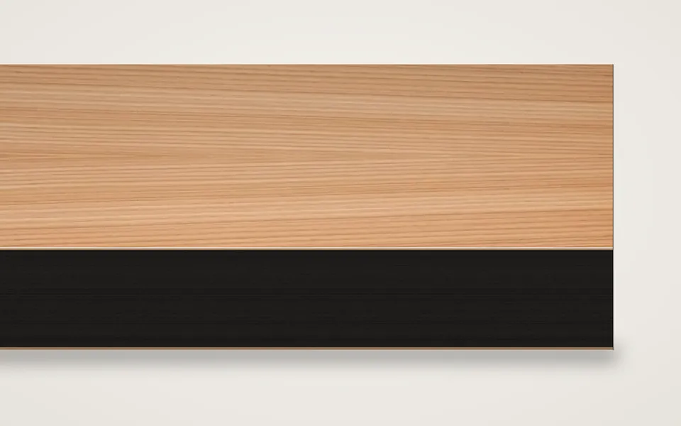 Lärche furnierte MDF-Platte schwarz durchgefärbt 20 mm – 600 × 800 mm, Zuschnitt nach Maß