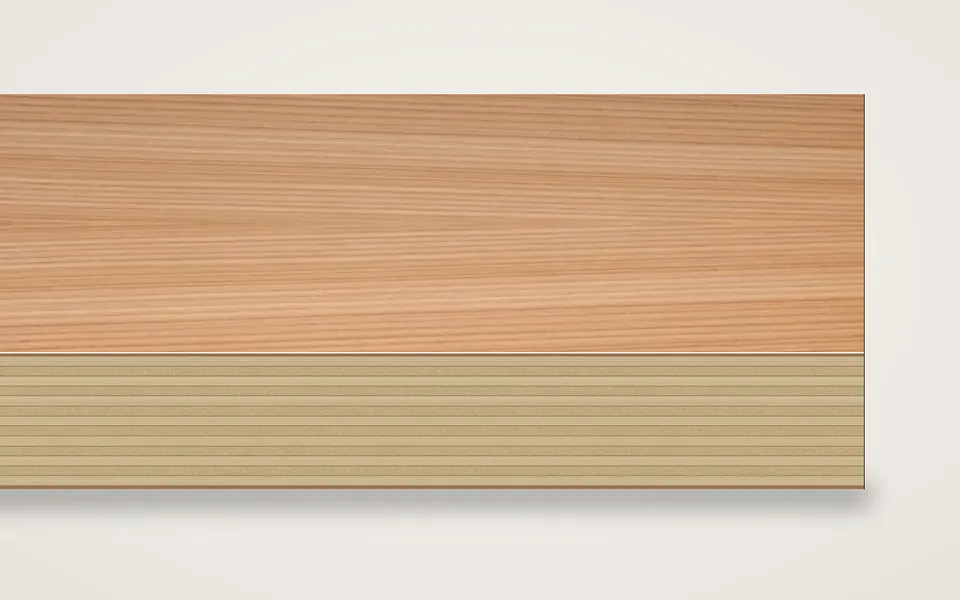 Lärche furnierte Multiplexplatte (Birke) 19 mm – 600 × 800 mm, Zuschnitt nach Maß