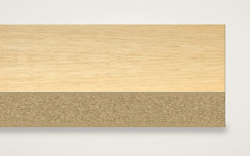 Limba furnierte Spanplatte 19 mm – 600 × 800 mm, Zuschnitt nach Maß