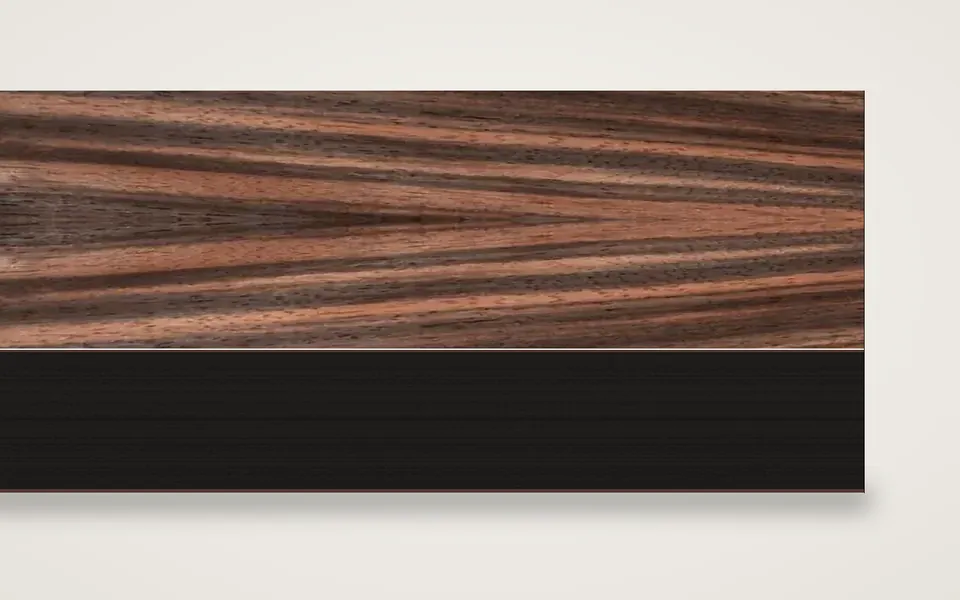Makassar furnierte MDF-Platte schwarz durchgefärbt 20 mm – 600 × 800 mm, Zuschnitt nach Maß