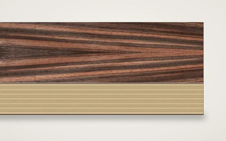 Makassar furnierte Multiplexplatte (Birke) 19 mm – 600 × 800 mm, Zuschnitt nach Maß