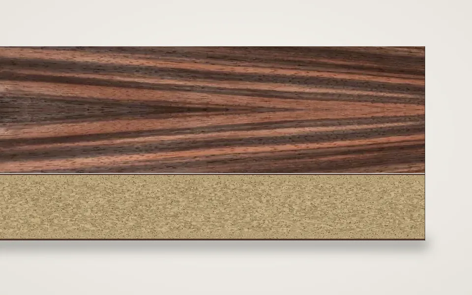 Makassar furnierte Spanplatte 19 mm – 600 × 800 mm, Zuschnitt nach Maß