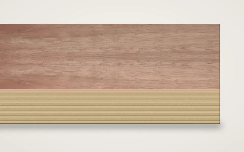 Nussbaum europäisch furnierte Multiplexplatte (Birke) 19 mm – 600 × 800 mm, Zuschnitt nach Maß