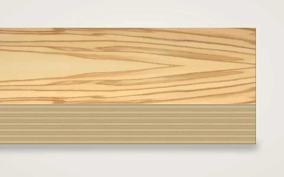 Olive furnierte Multiplexplatte (Birke) 19 mm – 600 × 800 mm, Zuschnitt nach Maß