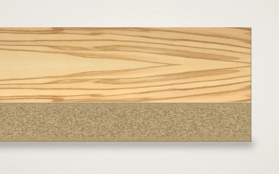 Olive furnierte Spanplatte 19 mm – 600 × 800 mm, Zuschnitt nach Maß