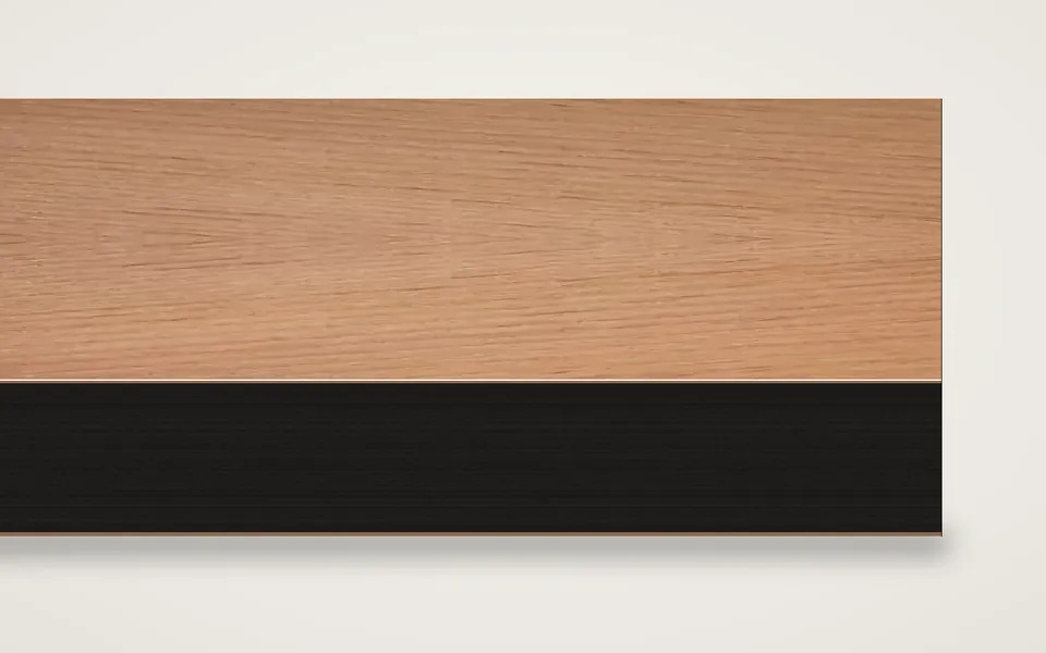 Oregon Pine furnierte MDF-Platte schwarz durchgefärbt 20 mm – 500 × 1000 mm, Zuschnitt nach Maß
