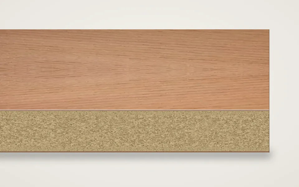 Oregon Pine furnierte Spanplatte 19 mm – 600 × 800 mm, Zuschnitt nach Maß