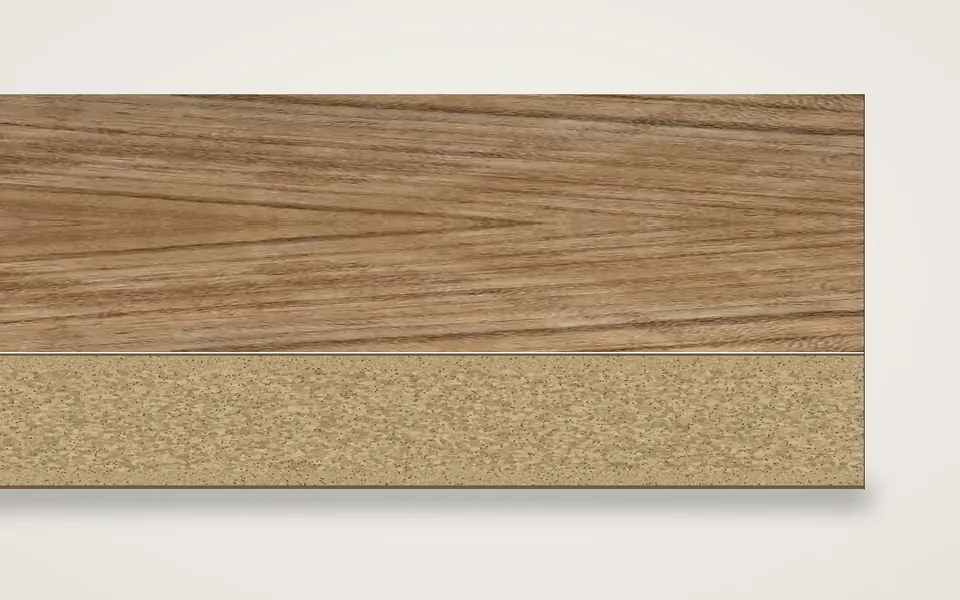 Ovangkol/Amazakoué furnierte Spanplatte 19 mm – 600 × 800 mm, Zuschnitt nach Maß