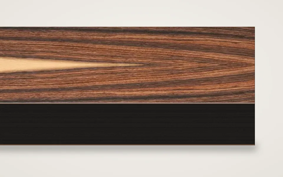 Palisander Santos- furnierte MDF-Platte schwarz durchgefärbt 20 mm – 600 × 800 mm, Zuschnitt nach Maß