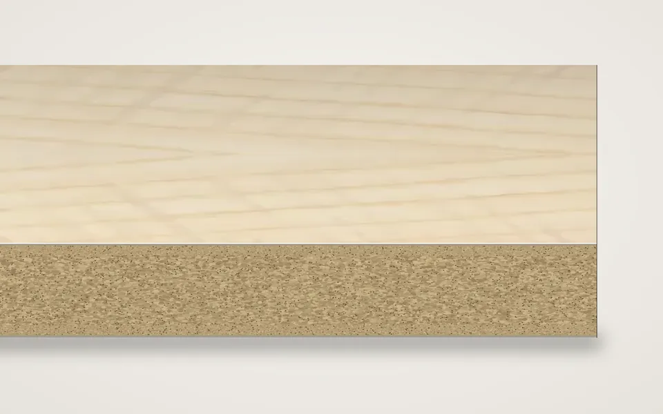 Riegelesche furnierte Spanplatte 19 mm – 600 × 800 mm, Zuschnitt nach Maß