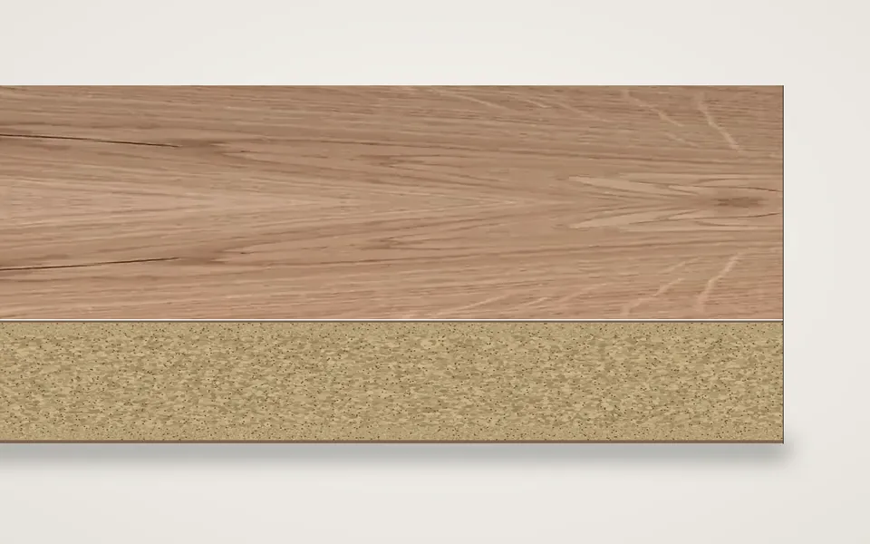 Riss-/Balkeneiche furnierte Spanplatte 19 mm – 600 × 800 mm, Zuschnitt nach Maß