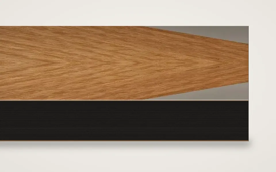 Robinie furnierte MDF-Platte schwarz durchgefärbt 20 mm – 500 × 1000 mm, Zuschnitt nach Maß