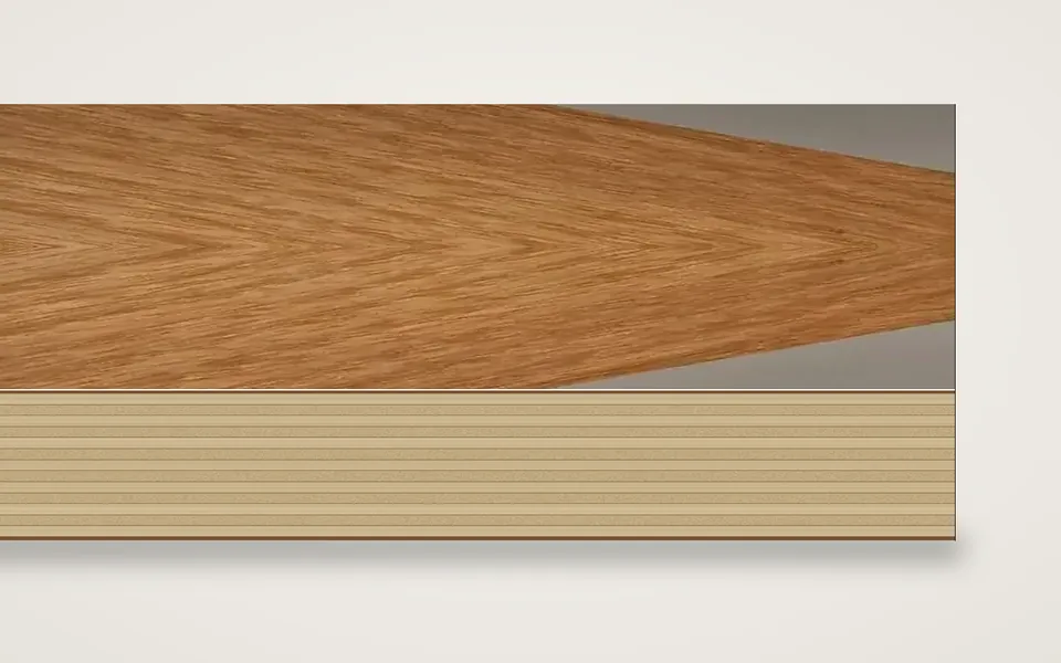 Robinie furnierte Multiplexplatte (Birke) 19 mm – 600 × 800 mm, Zuschnitt nach Maß