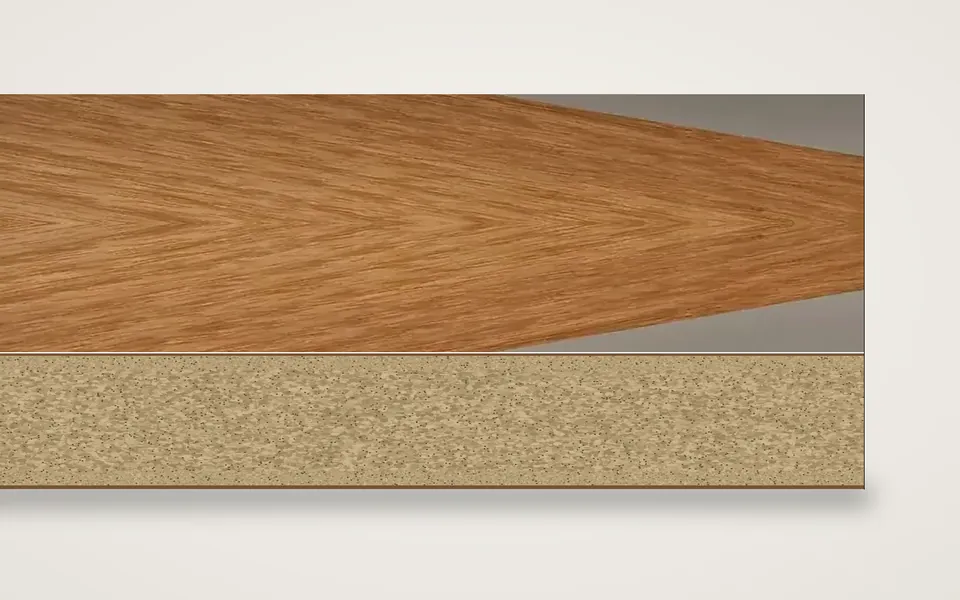 Robinie furnierte Spanplatte 19 mm – 600 × 800 mm, Zuschnitt nach Maß